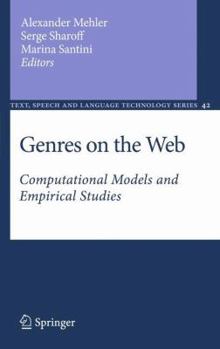 Paperback Genres on the Web: Computational Models and Empirical Studies Book