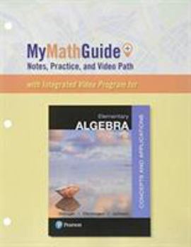 Paperback Mymathguide for Elementary Algebra: Concepts and Applications Book