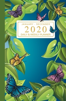 Paperback January - December 2020 Daily & Weekly Planner: Mini Calendar; Butterflies Art Book