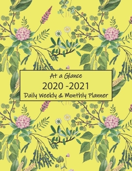 Paperback At a Glance 2020-2021 Daily Weekly & Monthly Planner: Jan-Dec Book