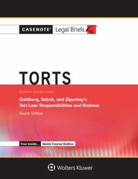 Paperback Casenote Legal Briefs for Torts, Keyed to Goldberg Sebok and Ziprusky Book