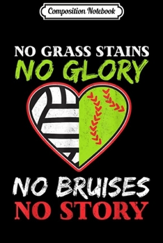 Composition Notebook: Softball Volleyball Gift for Team Sport Hobby Player Journal/Notebook Blank Lined Ruled 6x9 100 Pages