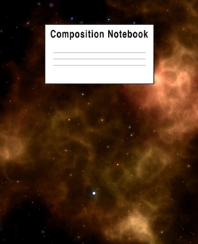 Paperback Composition Notebook: Yellow Cosmos Outer Space Galaxy Book