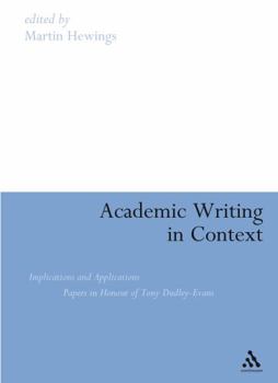 Paperback Academic Writing in Context: Implications and Applications Book