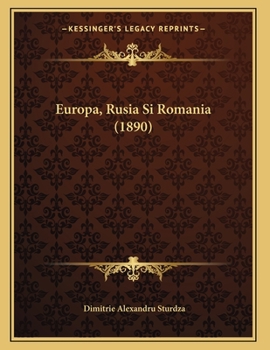 Paperback Europa, Rusia Si Romania (1890) [Hungarian] Book