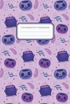 Composition Notebook: 6"x9" Dot Grid Bullet Journal, Dotted Grid Composition Notebook, 100 Pages | Halloween Bullet Journal, Bullet Grid Notebook, ... lovers, kids, teens, boys, girls, students