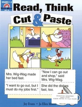 Paperback Sequencing: Read, Think, Cut and Paste Activities, Grade 1 - 3 Teacher Resource Book