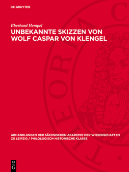 Hardcover Unbekannte Skizzen von Wolf Caspar von Klengel [German] Book