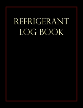Refrigerant Log Book: Black cover
