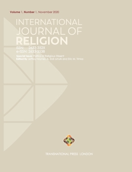 Paperback International Journal of Religion: Volume 1, Number 1 - November 2020 Book
