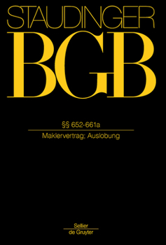 Hardcover §§ 652-661a: (Maklervertrag) [German] Book