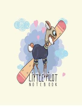 Paperback Litter pilot notebook: Little deer pilot on yellow and Dot Graph Line Sketch pages, Extra large (8.5 x 11) inches, 110 pages, White paper, Sk Book