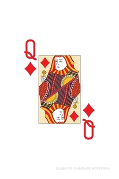 Paperback Queen Of Diamonds: Poker Card 4x4 Graph Paper Notebook With .25" x .25" Squares For Work, Home Or School. 6 x 9 Notepad Journal For Math, Book