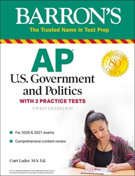 Paperback AP Us Government and Politics: With 2 Practice Tests Book
