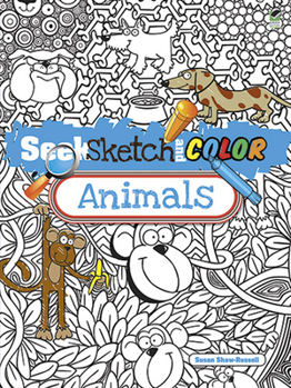 Paperback Seek, Sketch and Color Animals Book