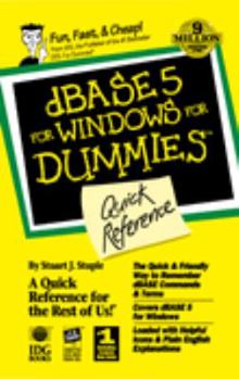 Paperback dBASE 5 for Windows for Dummies Quick Reference Book