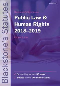 Paperback Blackstone's Statutes on Public Law & Human Rights 2018-2019 Book