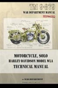 Paperback Motorcycle, Solo Harley-Davidson Model WLA Technical Manual Book