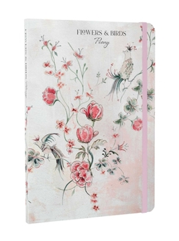 Hardcover Flowers & Birds Peony A5 Notebook Book