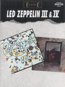 Paperback Classic Led Zeppelin III & IV: Authentic Bass Tab Book