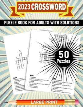 Paperback Large Print Crossword Puzzle Book For Adults With Solutions Book