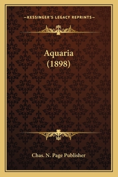 Paperback Aquaria (1898) Book