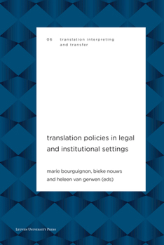 Paperback Translation Policies in Legal and Institutional Settings Book
