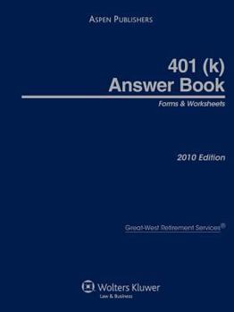 Paperback 401(k) Answer Book: Forms & Worksheets, 2010 Edition W/ CD Book