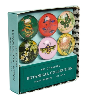 Paperback Art of Nature: Botanical Glass Magnet Set (Set of 6) Book