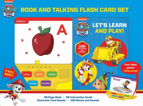 Misc. Nickelodeon Paw Patrol: Let's Learn and Play! Book and Talking Flash Card Sound Book Set [With Battery] Book
