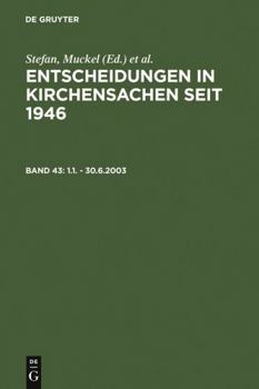 Hardcover Entscheidungen in Kirchensachen seit 1946: Volume 43 (German Edition) [German] Book