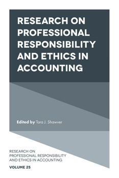 Hardcover Research on Professional Responsibility and Ethics in Accounting Book