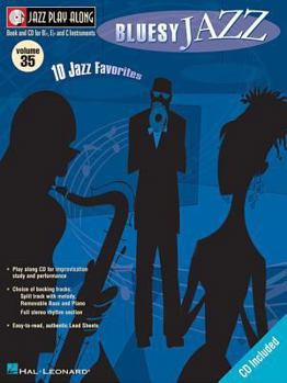 Paperback Bluesy Jazz: 10 Jazz Favorites [With CD (Audio)] Book