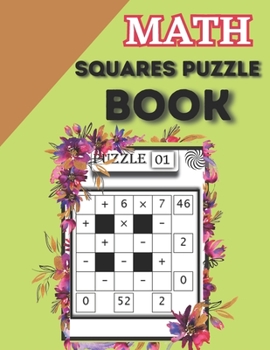 Paperback Math Squares Puzzles Book