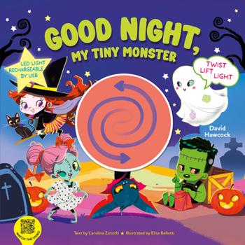Good Night, My Tiny Monster (Happy Fox Books) Pop-Up Bedtime Story Book Twists Up into a Paper Night Light with a Rechargeable USB-C LED Lamp - Rhyming Monsters Book for Kids and Toddlers