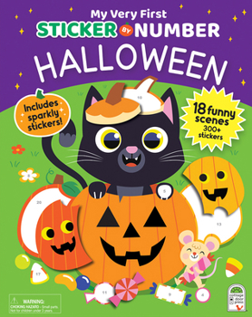 Paperback My Very First Sticker by Number Halloween Book