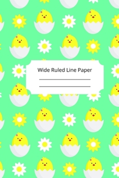 Paperback Baby Chicken Theme Wide Ruled Line Paper Book
