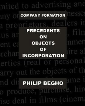 Paperback Company Formation: Precedents on Objects of Incorporation Book