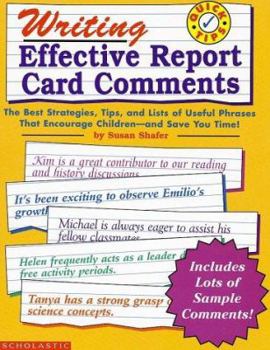 Paperback Writing Effective Report Card Comments (Grades 1-6) Book