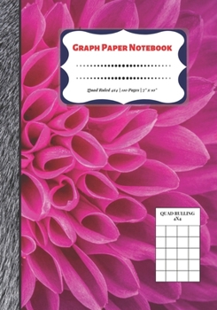 Paperback Graph Paper Notebook: Quad Ruled 4x4 - 110 Pages - 7" x 10" Squared Graphing Paper * Blank Notebook * Grid Paper * Softback ...(Composition Book