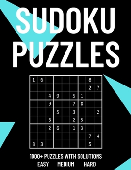 Paperback 1000+ Sudoku Puzzles - Easy Medium Hard - With Solutions Book