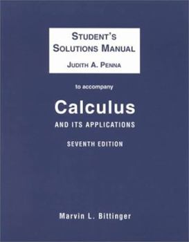 Paperback Calculus and Its Applications (Student's Solution Manual) Book