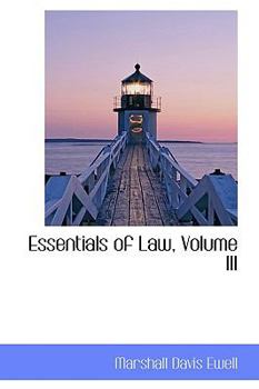 Hardcover Essentials of Law, Volume III Book