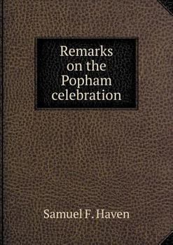 Paperback Remarks on the Popham celebration Book