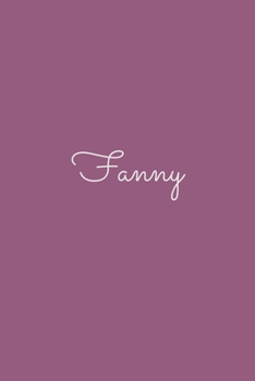 Fanny: notebook with the name on the cover, elegant, discreet, official notebook for notes, dot grid notebook,
