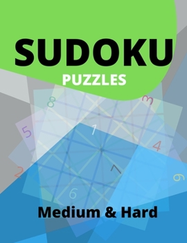 Paperback Sudoku Puzzles: Medium & Hard: 9 X 9 Sudoku Puzzle Book for Adults with 400 Large Print Puzzles [Large Print] Book