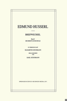 Paperback Edmund Husserl Briefwechsel: Die Brentanoschule [German] Book