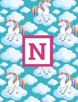 N: Letter Monogrammed Unicorn Daily Planner January 2020 - December 2020 Appointment Book Day Schedule For Women Girls - Cute Magical Animal (8.5"x11")