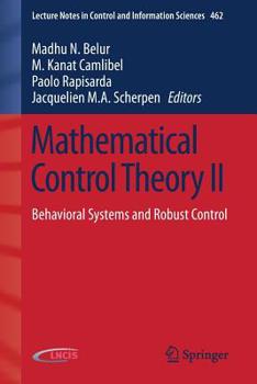 Paperback Mathematical Control Theory II: Behavioral Systems and Robust Control Book
