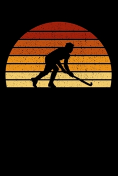Hockey Player Notebook: Vintage Sunset Hockey 6 x 9 Dotted Dot Grid Journal Gift For Hockey Players And Hockey Lovers (108 Pages)